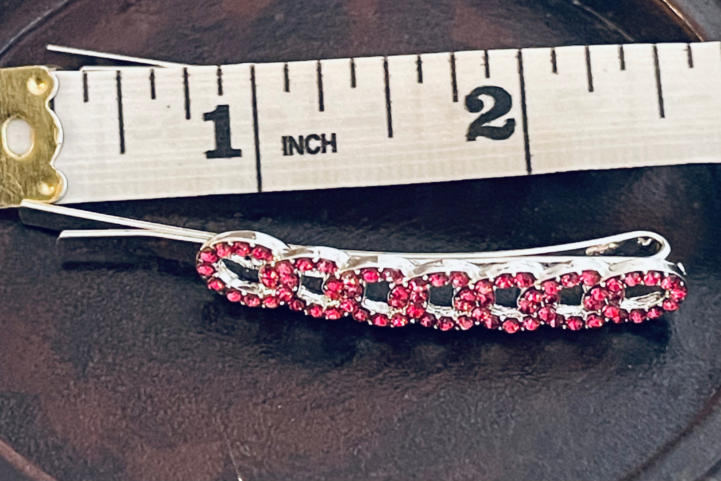 Pink Crystal rhinestone hairpins 2pc approximately 2.5”silver tone formal hair accessories gift wedding bridesmaid princess accessory