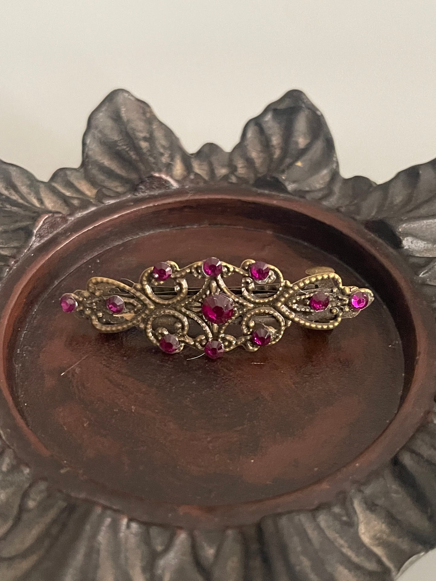 Purple Crystal crystal barrette approximately 2.5”” long wedding birthday princess bridesmaid hair bridesmaid accessories Valentine’s Day