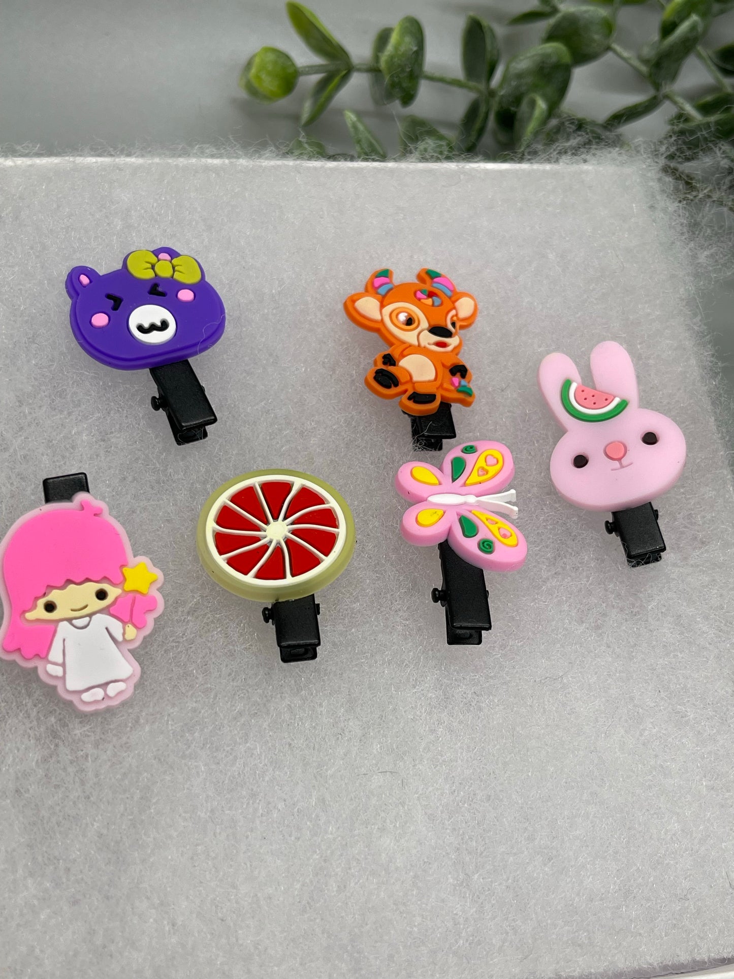 Girls hair clips 6 pc set pink 1.0” 1.5” alligator clips girls little girls hair accessory accessories jewelry