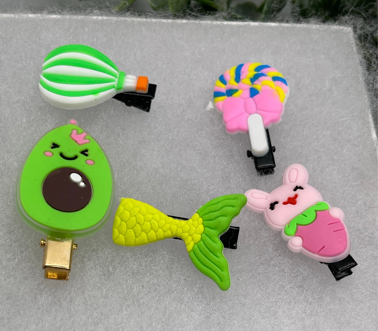 Girls hair clips 5 pc set 1.0” 1.5” alligator clips girls little girls hair accessory accessories jewelry