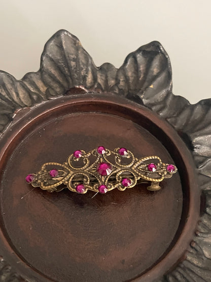 Purple Crystal crystal barrette approximately 2.5”” long wedding birthday princess bridesmaid hair  bridesmaid accessories Valentine’s Day
