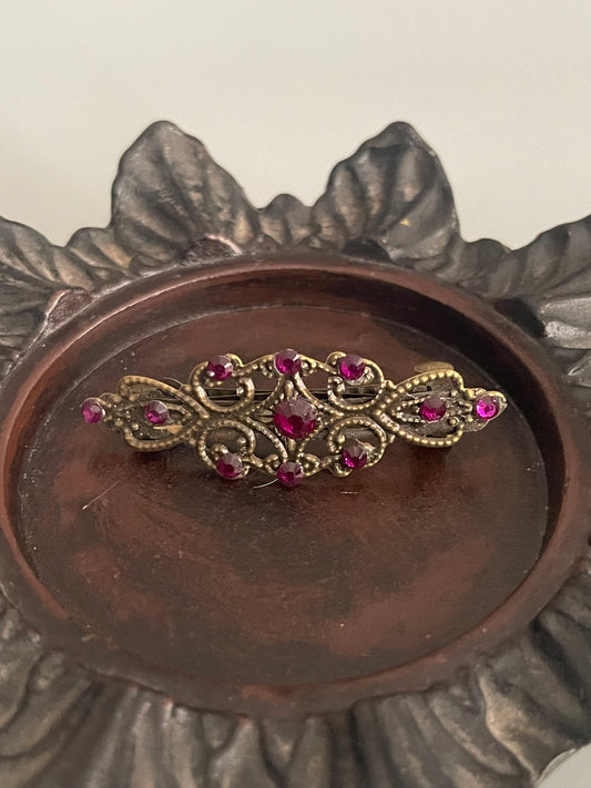Purple Crystal crystal barrette approximately 2.5”” long wedding birthday princess bridesmaid hair  bridesmaid accessories Valentine’s Day