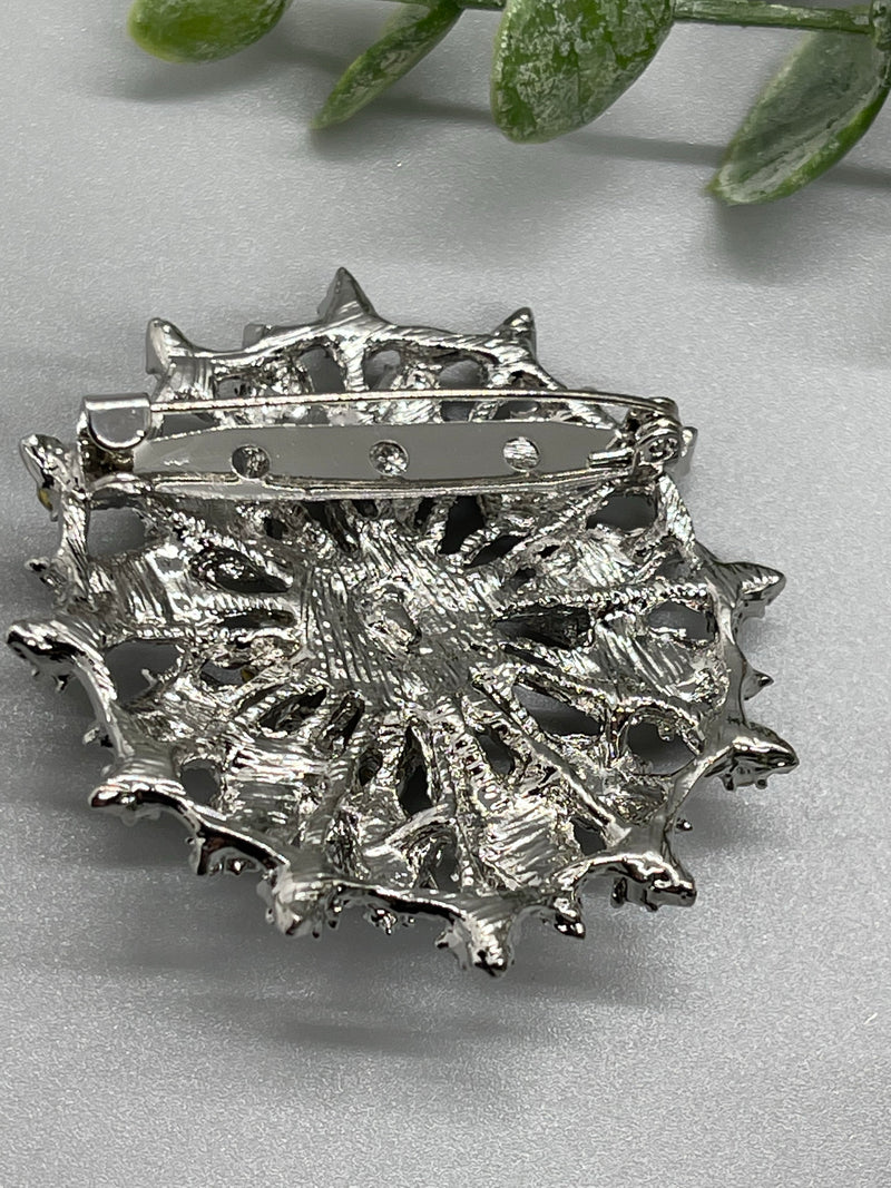 Crystal Brooch Rhinestone Flower woman with rhinestone nickel lead free brides wedding accessory accessories engagement birthday gifts