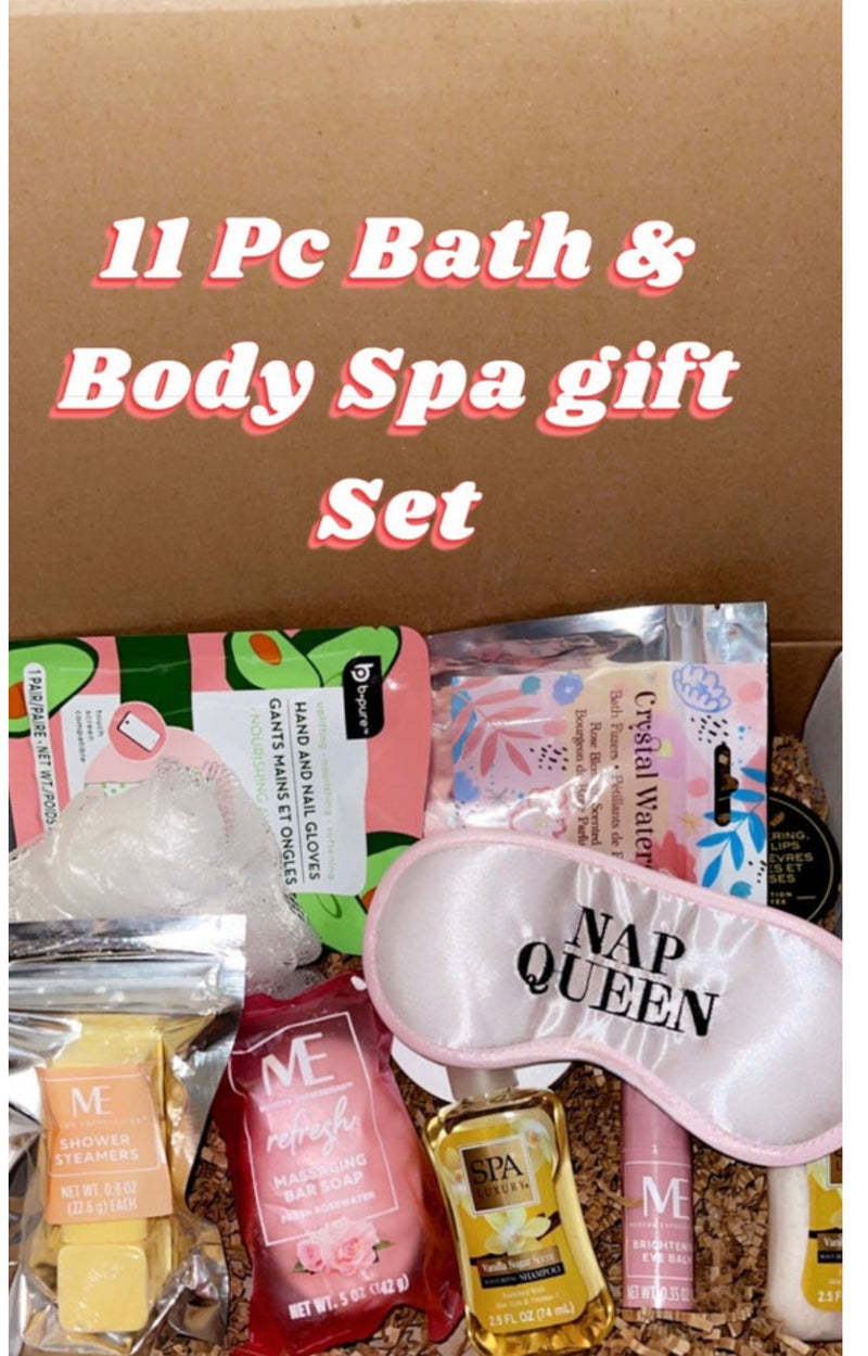 11 Pc body & bath spa gift set Box Valentine’s Day Birthday Shower Thinking Of You Get well any occasion gift sets free shipping