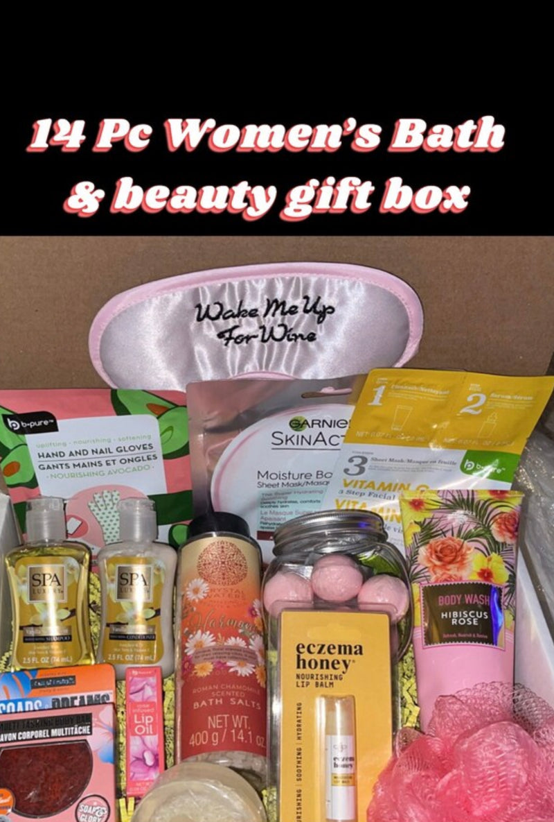 14 Pc Women’s body & bath spa gift set Box Valentine’s Day Birthday Shower Thinking Of You Get well.free shipping